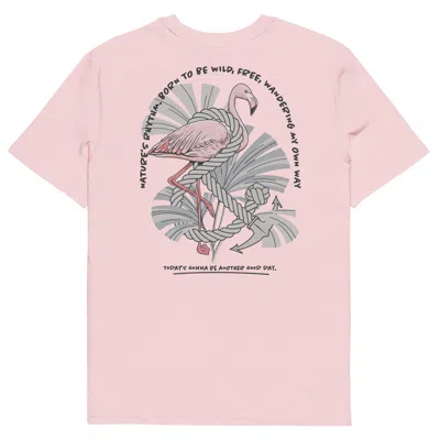 Anchor & Crew Pink / Purple Cotton Pink Flamingo Another Good Day Organic Cotton T-shirt - Women In Pink/purple