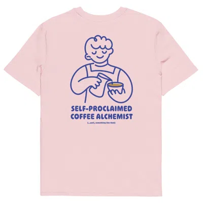 Anchor & Crew Pink / Purple Cotton Pink Gustatory Coffee Alchemist Organic Cotton Embroidered T-shirt - Women In Pink/purple