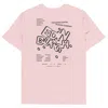 Anchor & Crew Pink / Purple Cotton Pink Gustatory Edinburgh Coffee Scene Organic Cotton Embroidered T-shirt - Wome In Pink/purple