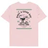 Anchor & Crew Pink / Purple Cotton Pink Gustatory Have A Good Day Organic Cotton Embroidered T-shirt - Women In Pink/purple