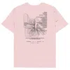 Anchor & Crew Pink / Purple Cotton Pink Gustatory London Coffee Scene Organic Cotton Embroidered T-shirt - Women In Pink/purple