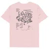 Anchor & Crew Pink / Purple Cotton Pink Gustatory Melbourne Coffee Scene Organic Cotton Embroidered T-shirt - Wome In Pink/purple