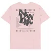 Anchor & Crew Pink / Purple Cotton Pink Gustatory New York Coffee Scene Organic Cotton Embroidered T-shirt - Women In Pink/purple