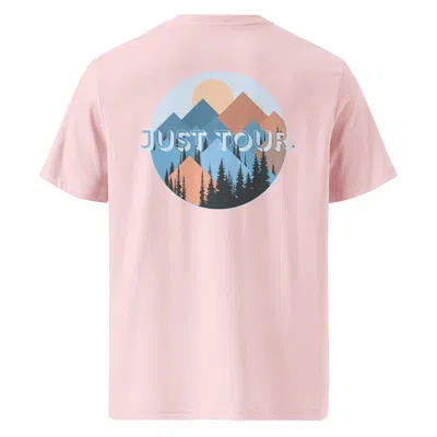 Anchor & Crew Pink / Purple Cotton Pink Just Tour. Seeker Organic Cotton T-shirt - Men In Pink/purple