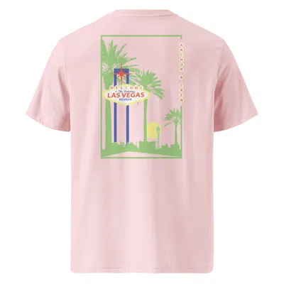 Anchor & Crew Pink / Purple Cotton Pink Las Vegas Landmark Organic Cotton T-shirt - Men In Pink/purple