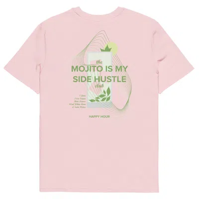 Anchor & Crew Pink / Purple Cotton Pink Mojito Is My Side Hustle Club Organic Cotton T-shirt - Men In Pink/purple