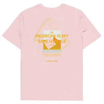 Anchor & Crew Pink / Purple Cotton Pink Negroni Is My Side Hustle Club Organic Cotton T-shirt - Women In Pink/purple