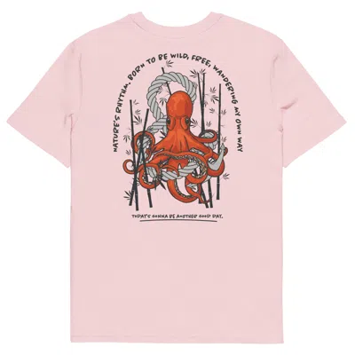 Anchor & Crew Pink / Purple Cotton Pink Octopus Another Good Day Organic Cotton T-shirt - Men In Pink/purple