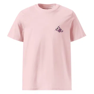 Anchor & Crew Pink / Purple Cotton Pink Scorpion Knittin' Up In The Wild Organic Cotton Embroidered T-shirt - Wome In Pink/purple