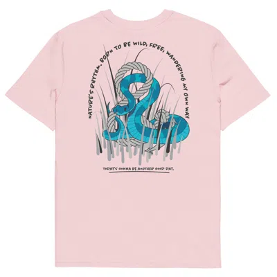 Anchor & Crew Pink / Purple Cotton Pink Snake Another Good Day Organic Cotton T-shirt - Men In Pink/purple