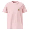 Anchor & Crew Pink / Purple Cotton Pink Tulip Garden Dystopia Organic Cotton Embroidered T-shirt - Women In Pink/purple