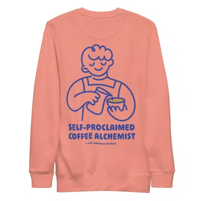 Anchor & Crew Pink / Purple Dusty Rose Gustatory Coffee Alchemist Cotton Blend Embroidered Sweatshirt - Men In Pink/purple