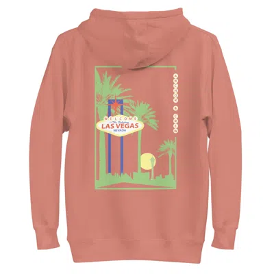 Anchor & Crew Pink / Purple Dusty Rose Las Vegas Landmark Cotton Blend Hoodie - Men In Pink/purple