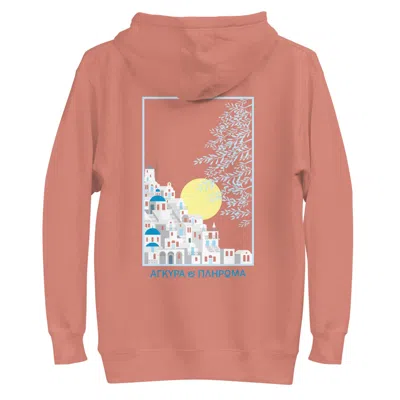 Anchor & Crew Pink / Purple Dusty Rose Santorini Landmark Cotton Blend Hoodie - Men In Pink/purple