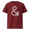 Anchor & Crew Red Burgundy Oversized Ampersand Signature Organic Cotton T-shirt - Men In Red