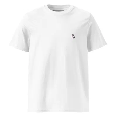 Anchor & Crew White Ampersand Signature Organic Cotton Embroidered T-shirt - Men