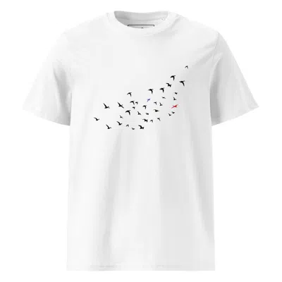 Anchor & Crew White Birds Where's William Going? Organic Cotton T-shirt - Women