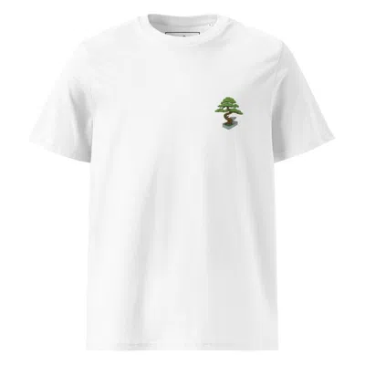 Anchor & Crew White Bonsai Garden Dystopia Organic Cotton Embroidered T-shirt - Men