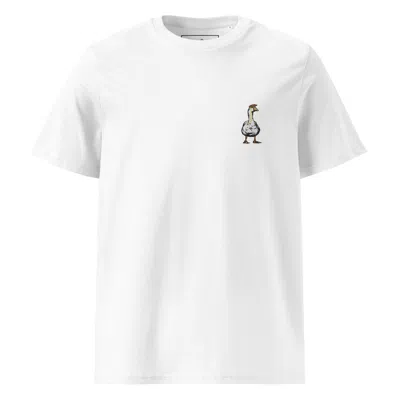 Anchor & Crew White Dapper Duck Actual Life Organic Cotton Embroidered T-shirt - Men