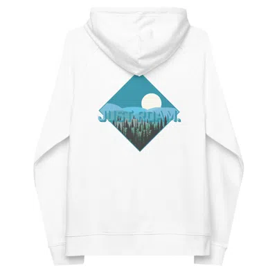 Anchor & Crew White Just Roam. Seeker Organic Cotton Raglan Hoodie - Men