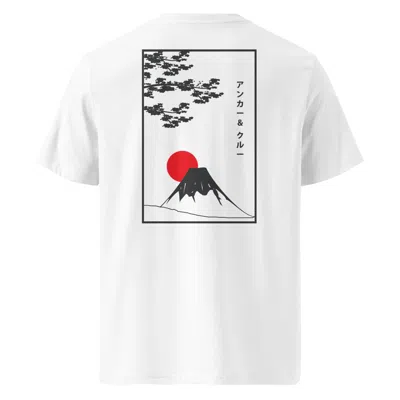 Anchor & Crew White Mount Fuji Landmark Organic Cotton T-shirt - Women