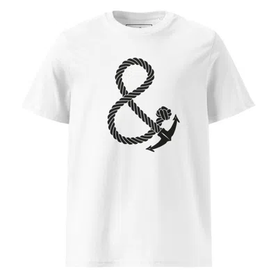 Anchor & Crew White Oversized Ampersand Signature Organic Cotton T-shirt - Women
