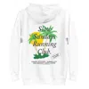Anchor & Crew White Palm Tree Slow Sundays Running Club Cotton Blend Hoodie - Men In White