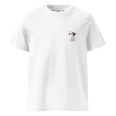 Anchor & Crew White Peony Garden Dystopia Organic Cotton Embroidered T-shirt - Men