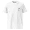 Anchor & Crew White Peony Garden Dystopia Organic Cotton Embroidered T-shirt - Women In White