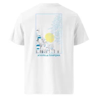 Anchor & Crew White Santorini Landmark Organic Cotton T-shirt - Women