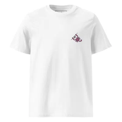 Anchor & Crew White Scorpion Knittin' Up In The Wild Organic Cotton Embroidered T-shirt - Women