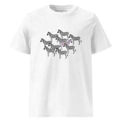 Anchor & Crew White Zebra Where's William Going? Organic Cotton T-shirt - Women