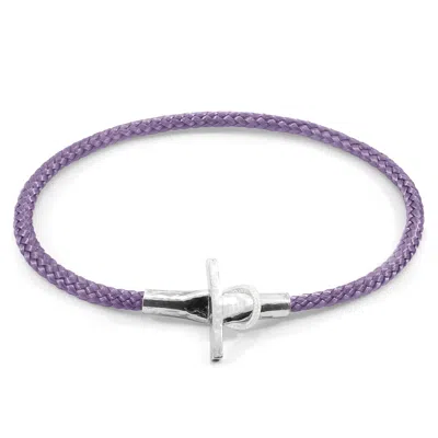Anchor & Crew Women's Pink / Purple Lilac Purple Cambridge Silver & Rope Bracelet