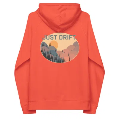 Anchor & Crew Yellow / Orange Burnt Orange Just Drift. Seeker Organic Cotton Raglan Hoodie - Men In Yellow/orange