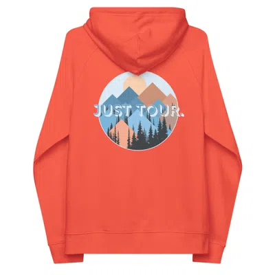 Anchor & Crew Yellow / Orange Burnt Orange Just Tour. Seeker Organic Cotton Raglan Hoodie - Men In Yellow/orange