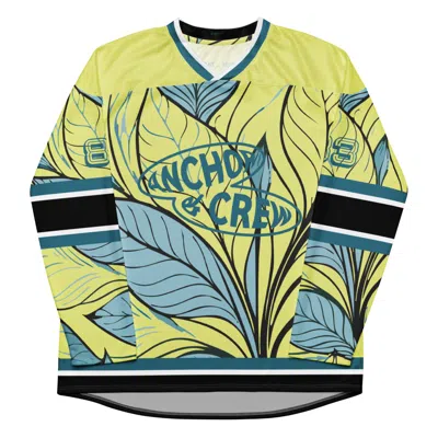 Anchor & Crew Yellow / Orange Exotic Leaves Pattern Recycled Fabric Hockey Jersey - Women In Yellow/orange