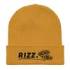 Anchor & Crew Yellow / Orange Mustard Yellow Rizz Gen. Organic Cotton Embroidered Beanie - Men In Yellow/orange