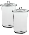 Anchor Hocking 2-pc. Goode Sundry Lidded Canister Set In Transparent