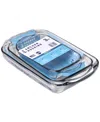 Anchor Hocking 3-piece Bakeware Bundle Set In Transparent