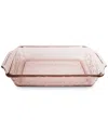 Anchor Hocking 3-quart Laurel Embossed Baking Dish In Rosewater