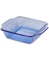 Anchor Hocking 8" Laurel Embossed Baking Dish In Blue