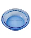 Anchor Hocking 9.25" Laurel Embossed Pie Dish In Blue