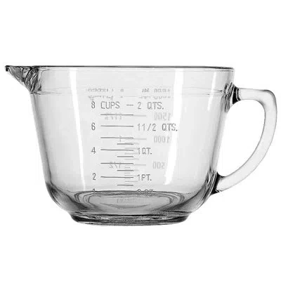 Anchor Hocking Batter Bowl, 2 Quart Glass Mixing Bowl In Clear