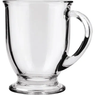 Anchor Hocking Café Glass Coffee Mugs, 16 Oz, Set Of 6 In Clear