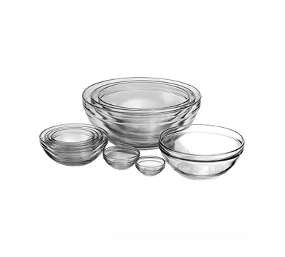 Anchor Hocking Glass 10-piece Mixing Bowl Set In Clear