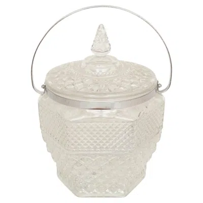 Pre-owned Anchor Hocking Wexford Crystal Ice Bucket In Sand