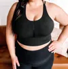 Anchored Arrows Sports Bra In Black In Black