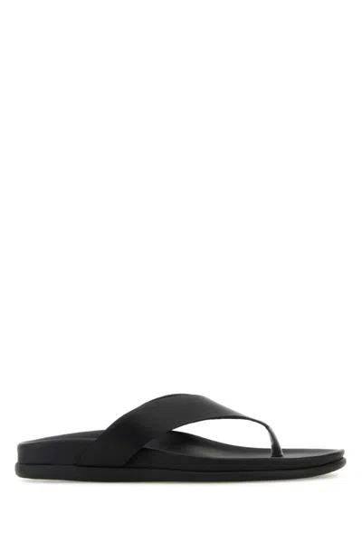 Ancient Greek Black Slip-on Slippers