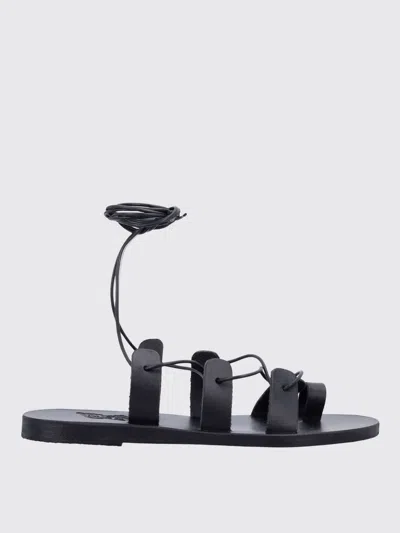 Ancient Greek Flat Shoes  Woman Colour Black