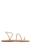 Ancient Greek Natural Slip On Sandals In Brown